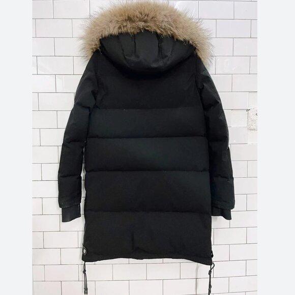 Rudsak Down Winter Coat Black Size Small Fox Fur - Picture 2 of 4